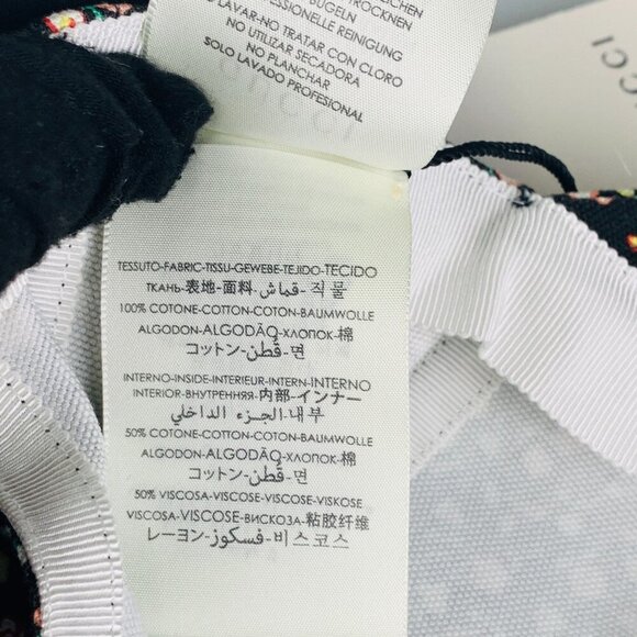 NWT Gucci Liberty Floral Baseball Hat In Black Size M - Picture 10 of 12